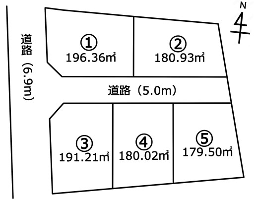 菰野町福村 分譲宅地全5区画の物件イメージ写真01