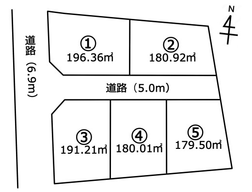 菰野町福村 分譲宅地全5区画の物件イメージ写真01